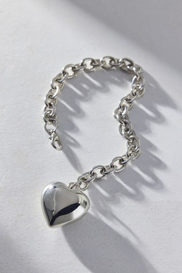 Bracelet à breloques en forme de cœur bouffant #1