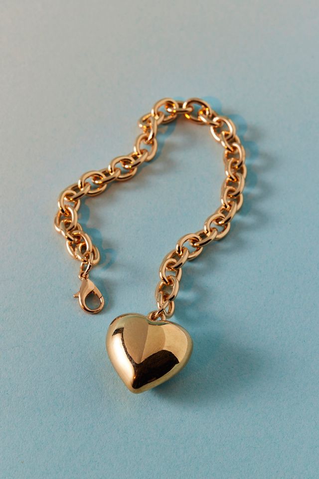 Puffy Heart Charm Bracelet #1
