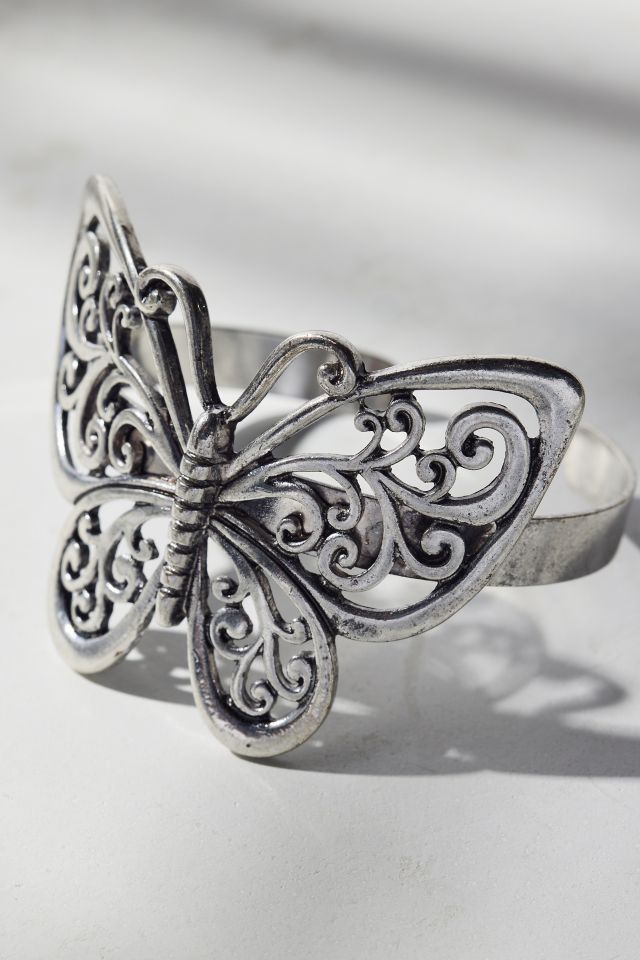 Bracelet manchette en métal papillon Marisol #2