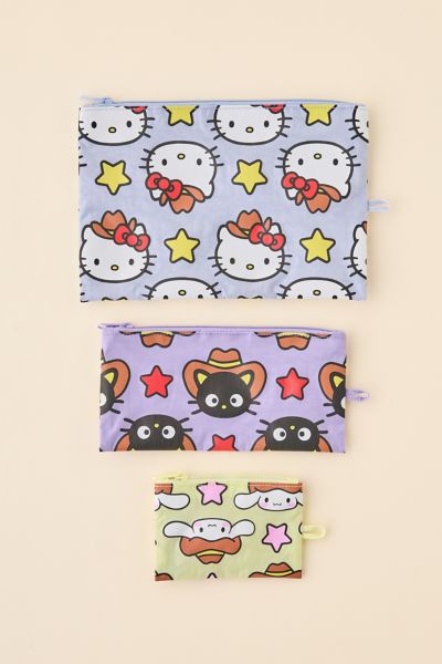 BAGGU X Hello Kitty And Friends Flat Pouch Set