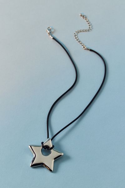 Jade Star Pendant Corded Necklace