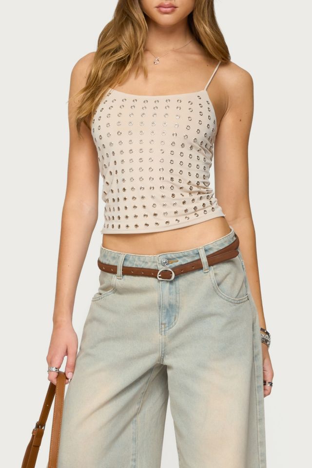 Edikted Vallie Grommet Tank Top #4
