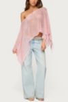 Edikted Sequin Fringe Knit Poncho