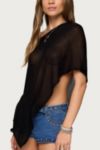 Edikted Azalia Asymmetric Knit Poncho