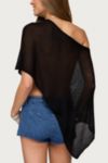 Edikted Azalia Asymmetric Knit Poncho