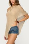 Edikted Azalia Asymmetric Knit Poncho