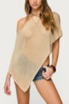 Edikted Azalia Asymmetric Knit Poncho