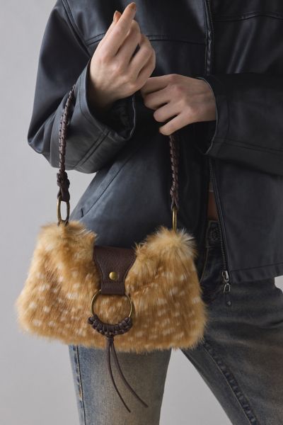 Silence + Noise Yasmin Faux Fur Shoulder Bag