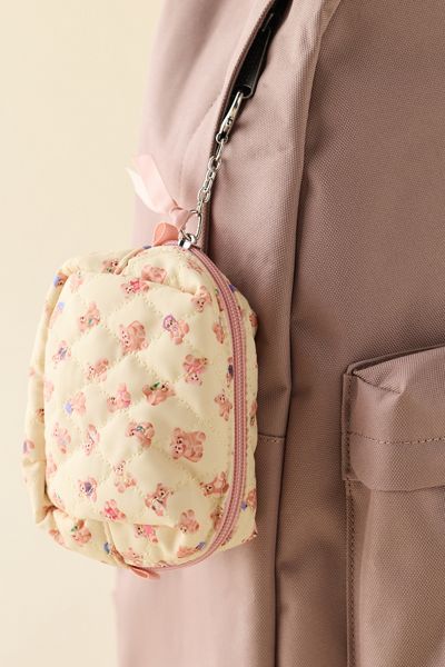 Mini Quilted Pouch Keychain