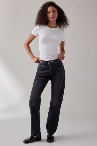 Levi's 501 Curve High-rise Straight Leg Jean In Memories Of You, Women's At Urban Outfitters In White