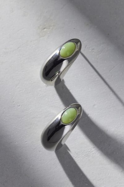 Boucles d'oreilles dôme en pierre
