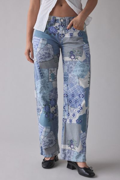 Bdg Kayla Cotton Canvas Low-rise Pant In Blue, Women's At Urban Outfitters In Blue