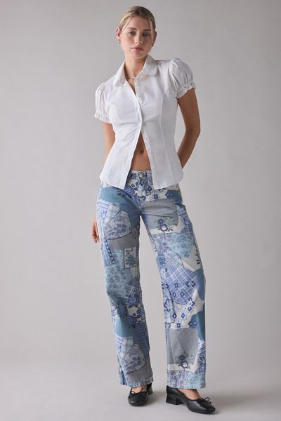 BDG Kayla Cotton Canvas Low-Rise Pants