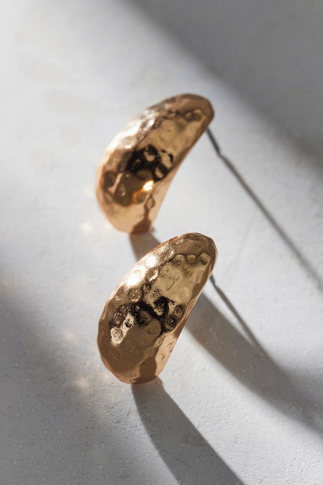 Hammered Dome Post Earring #1