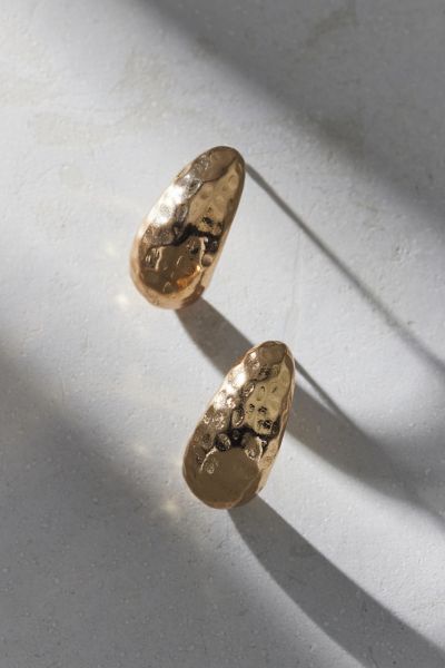 Boucle d'oreille à dôme martelé