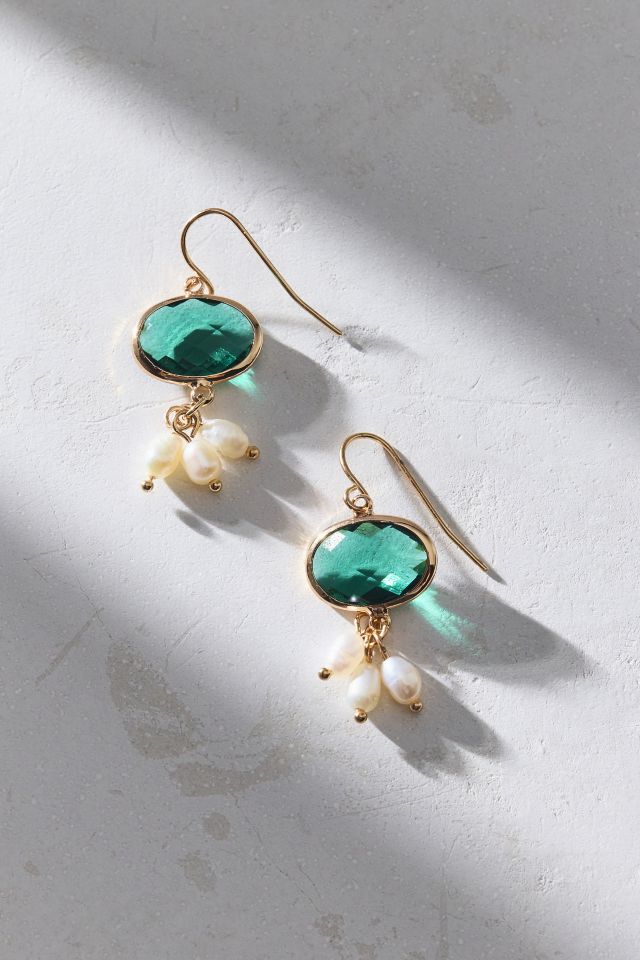 Lucca Gem And Pearl Drop Earring #1