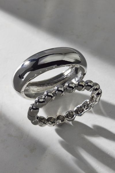 Urban Outfitters Venice Bangle Bracelet Set In Silver, Women's At  In Silver