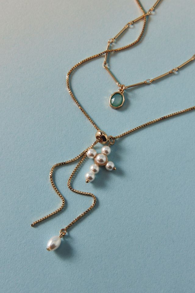 Hanna Cross Layering Necklace Set #1