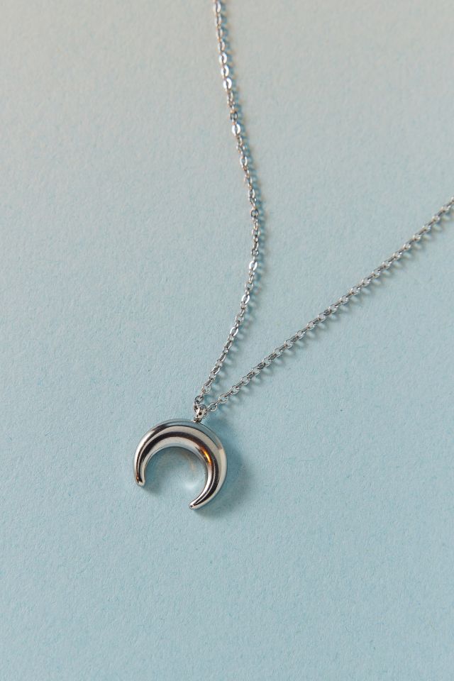 Waterproof Annie Crescent Pendant Necklace #1