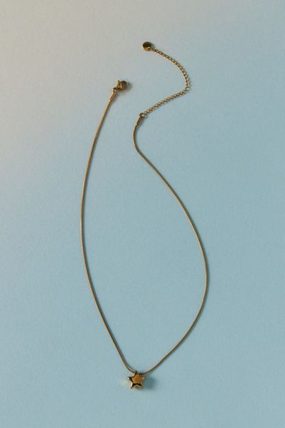 Urban Outfitters Waterproof Maya Puffy Star Pendant Necklace In Gold, Women's At  In Gold