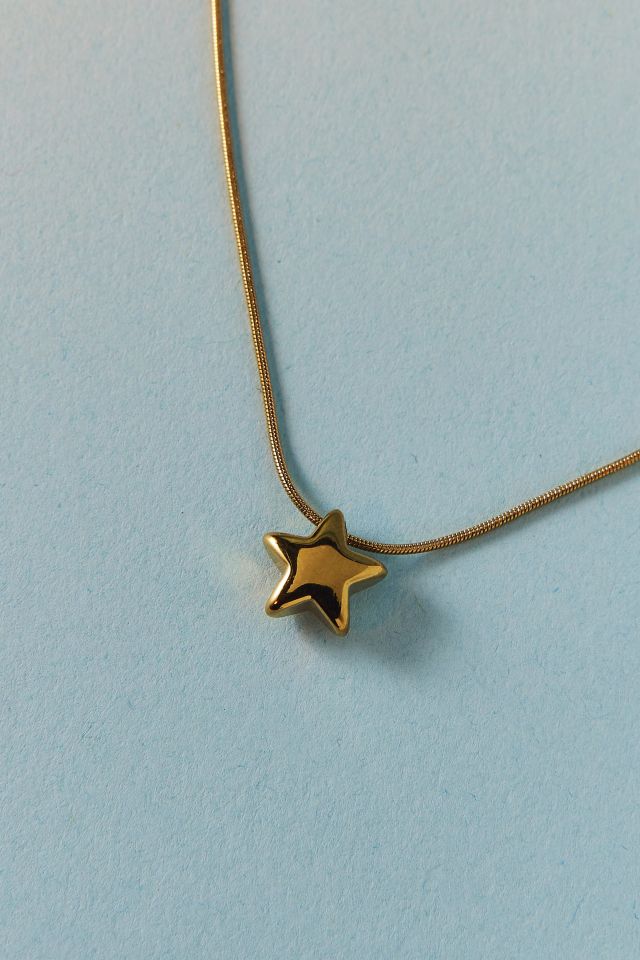 Waterproof Maya Puffy Star Pendant Necklace #1
