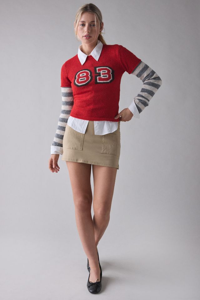 BDG Riley Graphic Long Sleeve Layered Sweater #2