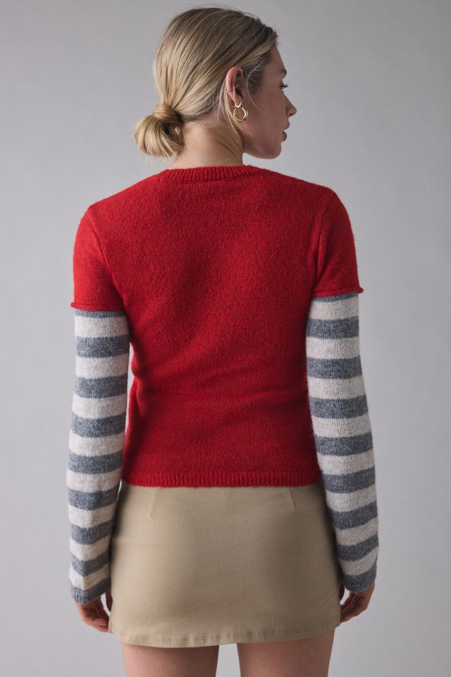 BDG Riley Graphic Long Sleeve Layered Sweater #3