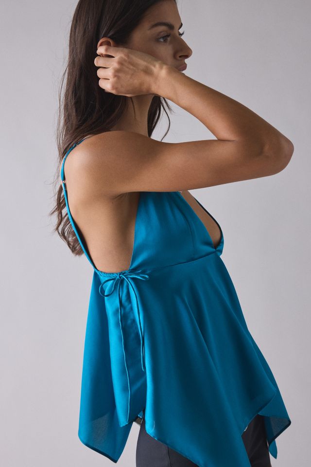 UO Spellbound Satin Hanky Hem Babydoll Cami #1