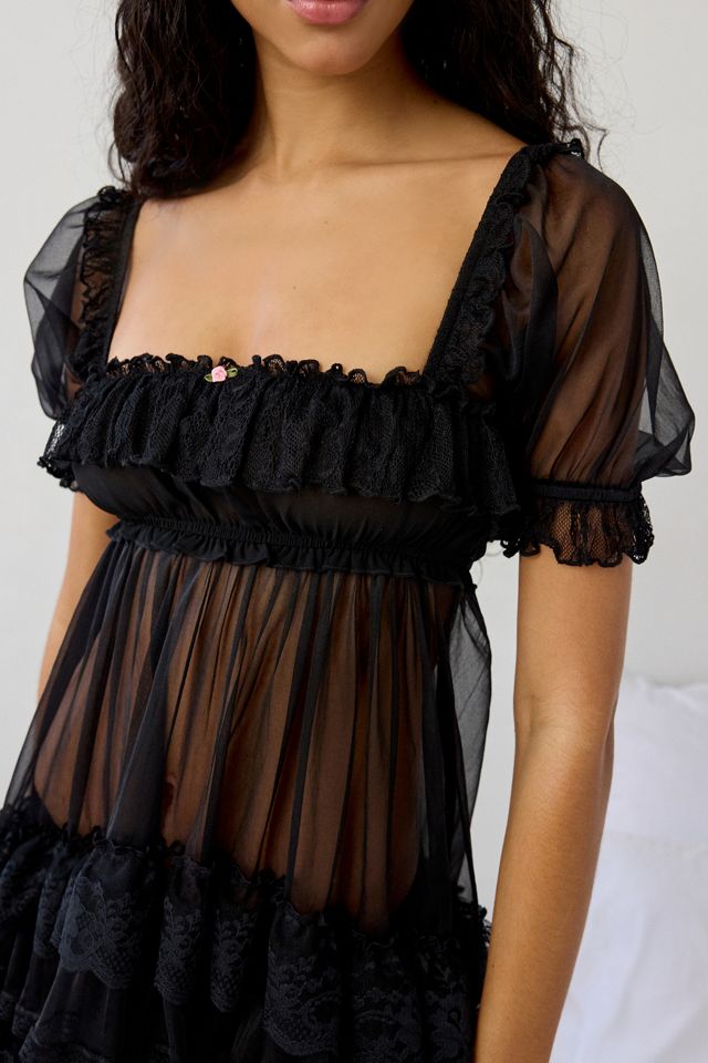 Out From Under Sweetie Pie Lace Trim Ruffle Sleep Dress #1