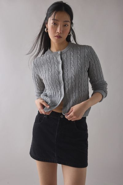 Bdg Onna Corduroy Micro Mini Skirt In Black At Urban Outfitters In Black