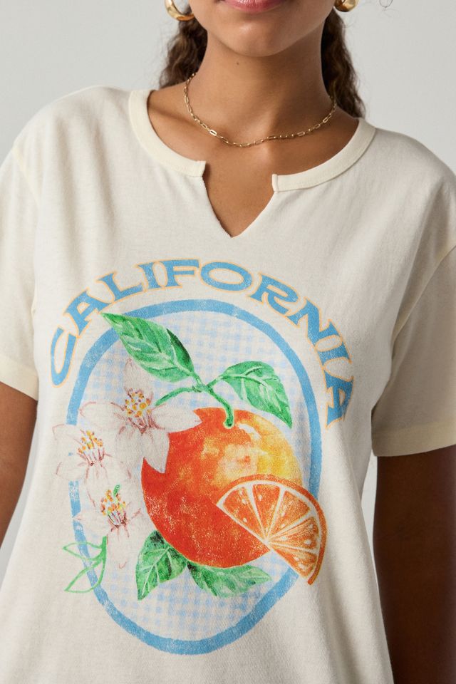California Oranges Graphic Notched V-Neck Graphic Tee #2