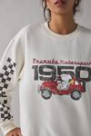 Peanuts Motorsport Graphic Oversized Crew Neck Pullover