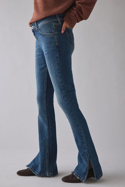BDG Brooke Split Hem Low-Rise Flare Jeans