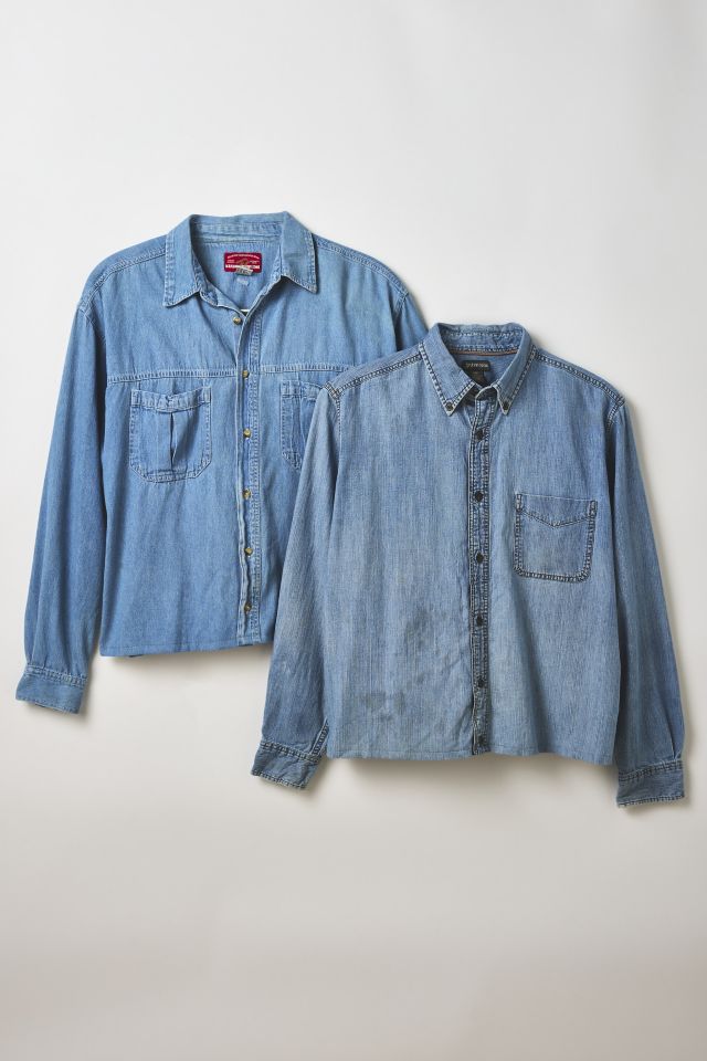 ReMADE By UO Chambray Cutoff Shirt #1