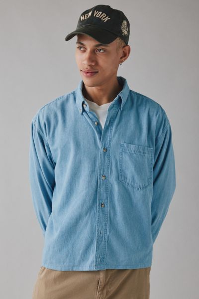 ReMADE By UO Chambray Cutoff Shirt