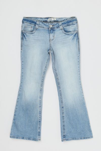 Vintage Y2k Faded Light-wash Boot-cut Jeans