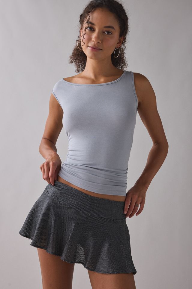Kimchi Blue Audrey Semi-Sheer Shimmer Knit Mini Skirt #1
