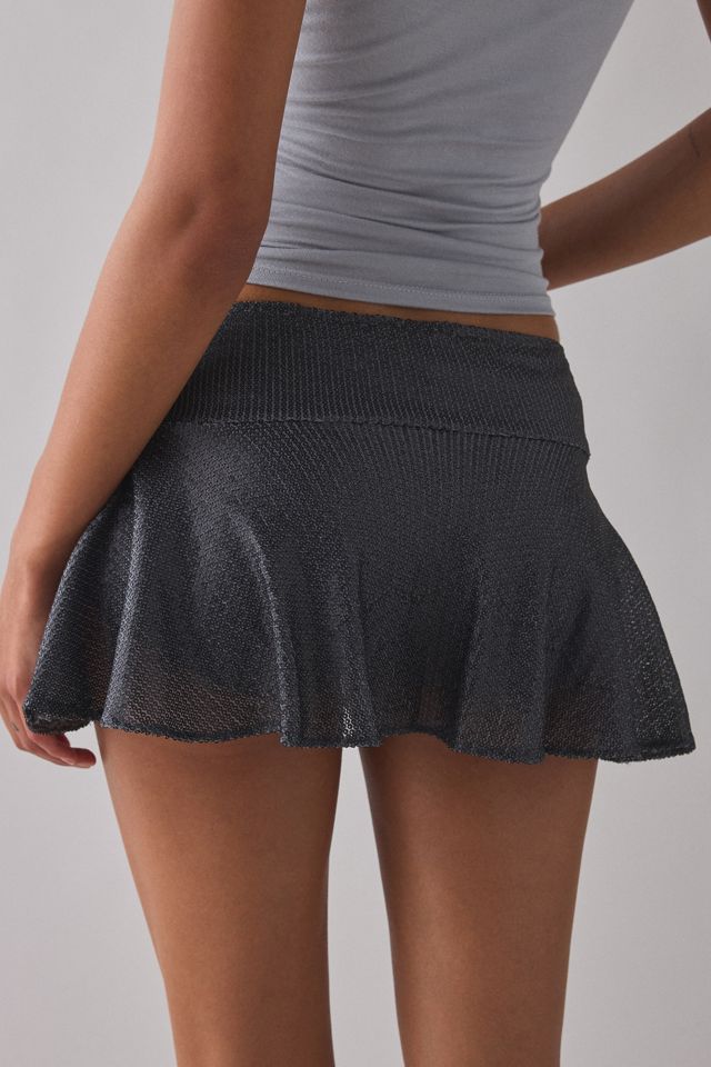 Kimchi Blue Audrey Semi-Sheer Shimmer Knit Mini Skirt #3