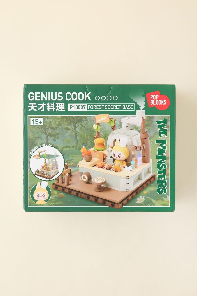 POP MART The Monsters Forest Secret Base Series Genius Cook Labubu Figure Block Set #3