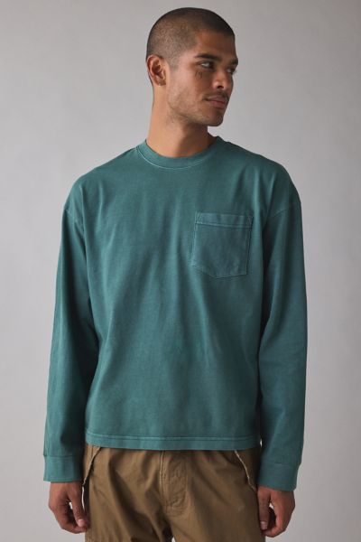 Standard Cloth Jump Shot Long Sleeve Tee In Green, Men's At Urban Outfitters In Green