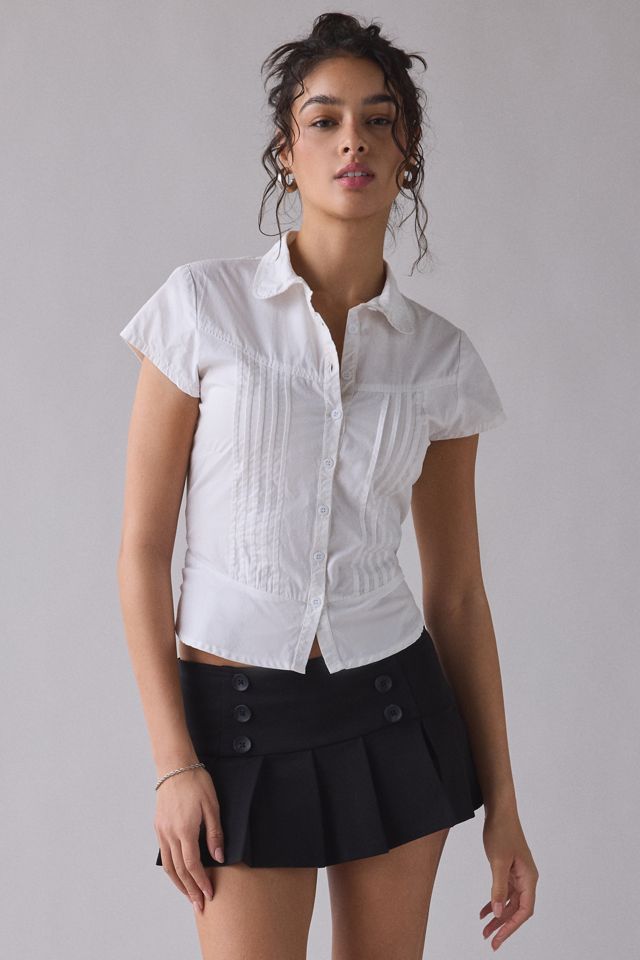 Kimchi Blue Sailor Ponte Pleated Micro Mini Skort #3