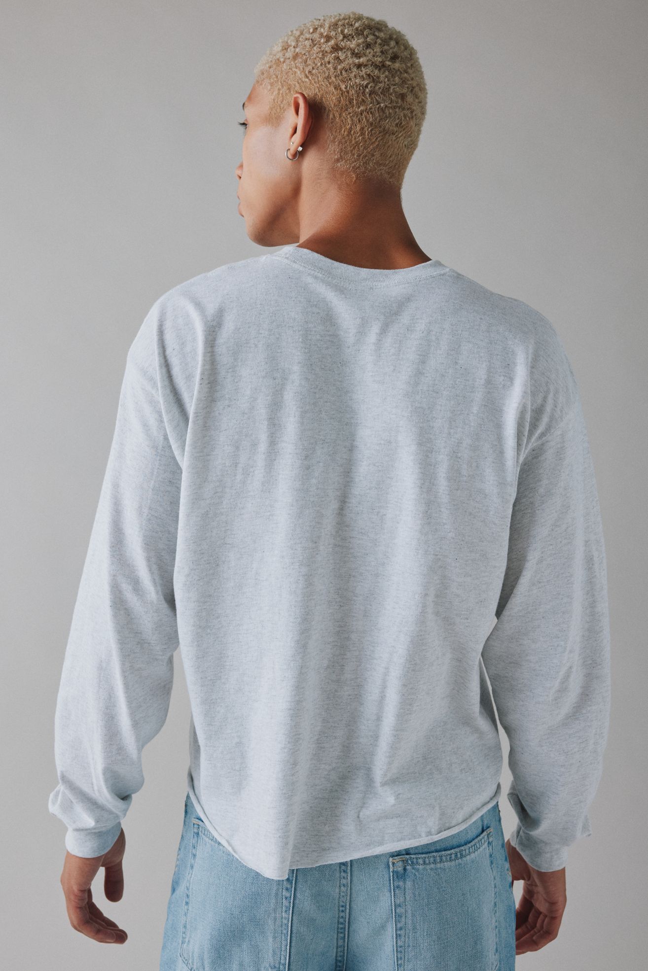 ReMADE By UO Cropped & Boxy Long Sleeve Tee