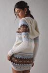 BDG Monet Fairisle Knit Zip-Up Hoodie Sweater