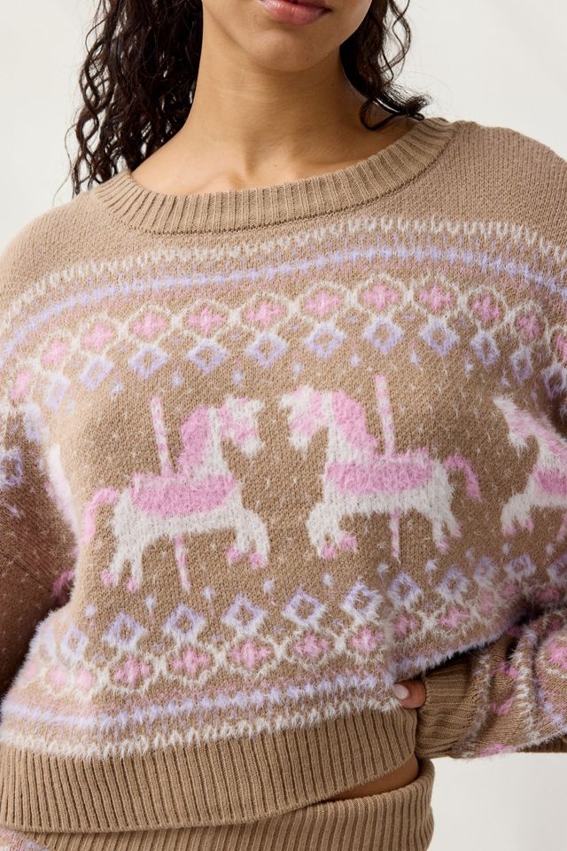 Out From Under Hit The Slopes Cropped Fair Isle Sweater #2