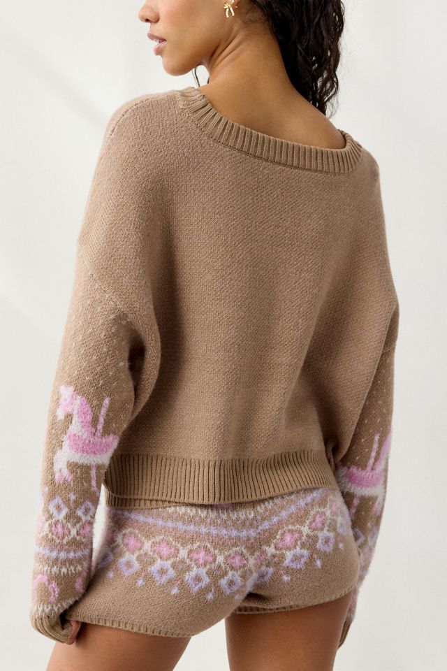 Out From Under Hit The Slopes Cropped Fair Isle Sweater | Urban