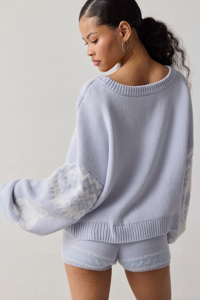 Out From Under Hit The Slopes Cropped Fairisle  Sweater