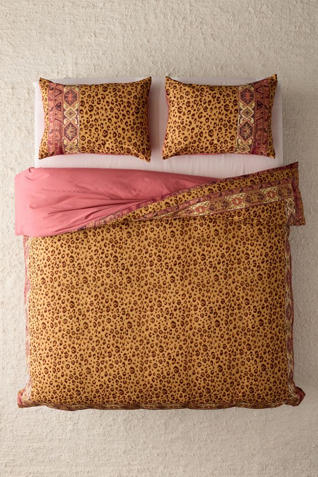 Boho Cheetah Border Duvet Cover #1