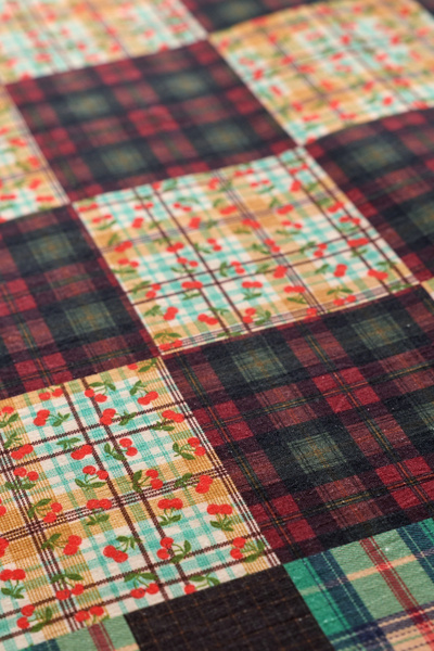 Plaid Faux Quilt Patterned Duvet Cover