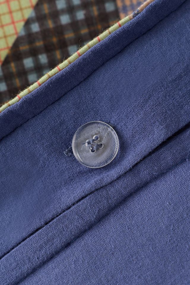 Plaid Faux Quilt Patterned Duvet Cover #3