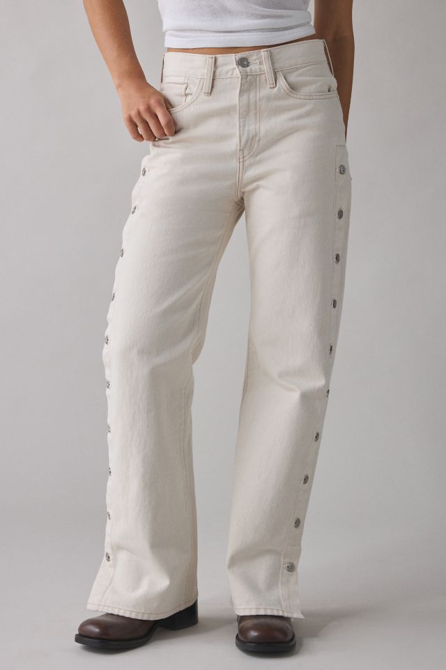 Levi’s® Blue Tab Shank Button Detail Mid-Rise Wide Leg Jean #1